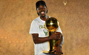 Nba Finals Awardee Jrue Holiday Wallpaper