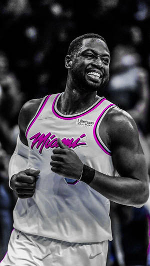 Nba Miami Heat Dwyane Wade Grin Wallpaper