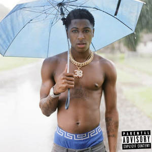 Nba Youngboy With Blue Umbrella Wallpaper