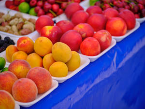 Nectarine Display Farmers Market Wallpaper