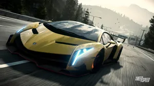 Need For Speed Yellow Lamborghini Veneno Wallpaper