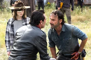 Negan Smith Vs Rick Grimes Wallpaper