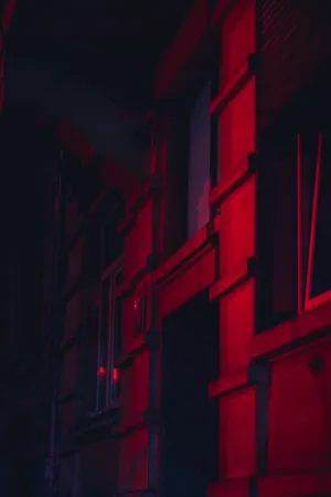 Neon Aesthetic Building Wall Wallpaper