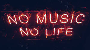 Neon Aesthetic Music Quote Wallpaper
