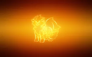 Neon Arcanine Fanart Wallpaper