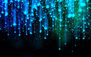 Neon Blue Aesthetic Glowing Lights Wallpaper
