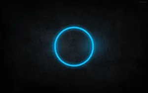 Neon Blue Circle Wallpaper