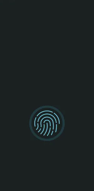Neon Blue Fingerprint Phone Wallpaper