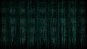 Neon Blue Green Matrix Wallpaper