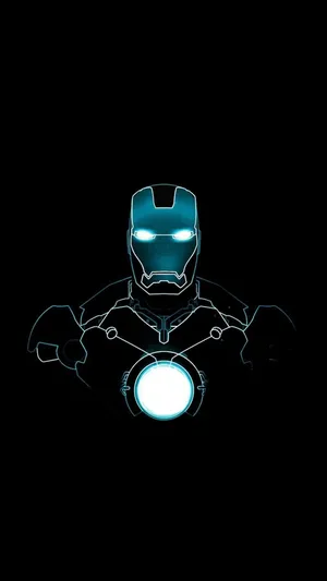Neon Blue Iron Man 4k Iphone Wallpaper