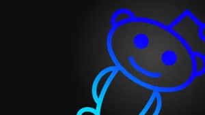 Neon Blue Reddit Snoo Wallpaper