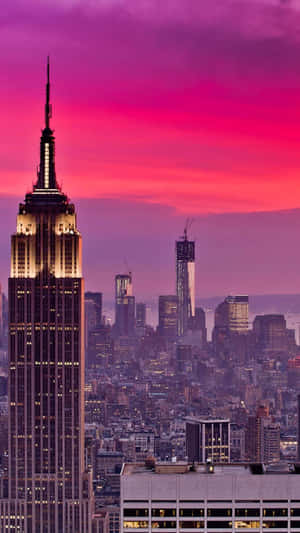 Neon City Sunset Iphone Wallpaper