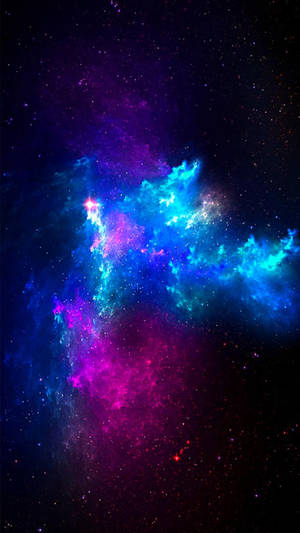 Neon Clouds In A Cute Galaxy Wallpaper