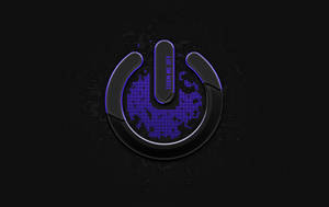 Neon Computer Power Off Logo Wallpaper