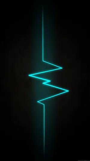 Neon Ecg Logo Lock Screen Wallpaper