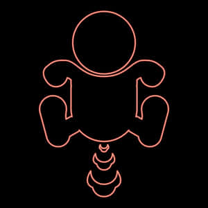 Neon Farting Figure Art Wallpaper