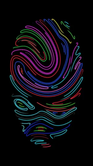 Neon Fingerprint Iphone 8 Live Wallpaper