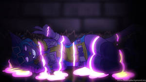 Neon Furry Lying Down Wallpaper