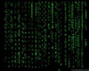Neon Green Alphanumeric Matrix Wallpaper