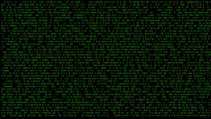 Neon Green Binary Matrix Wallpaper