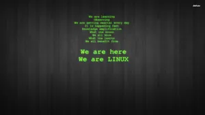 Neon Green Linux Debian Hacker Wallpaper