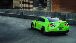 Neon Green Nissan Gt R 4k Wallpaper