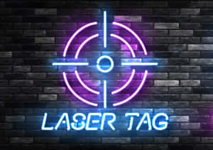 Neon Laser Tag Sign Wallpaper