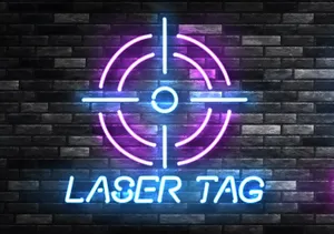 Neon Laser Tag Sign Wallpaper
