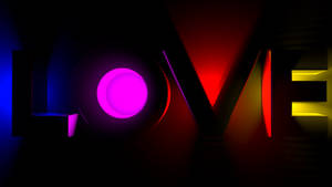 Neon Light Love Wallpaper