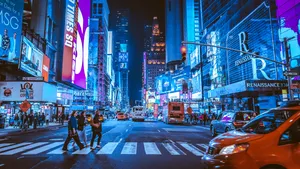Neon Lights Cityscape Wallpaper