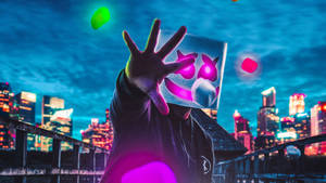 Neon Marshmello 4k Wallpaper