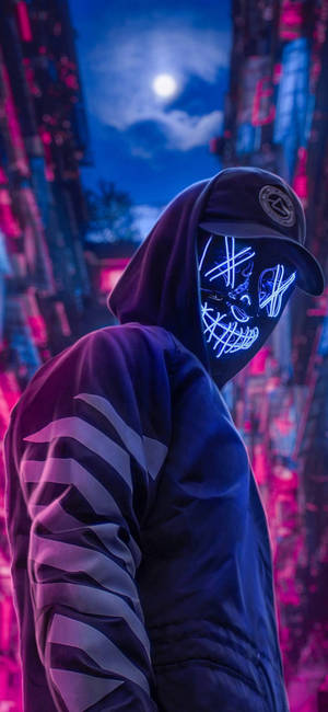 Neon Masked Boy Wallpaper
