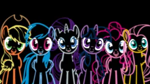 Neon My Little Pony Wallpaper