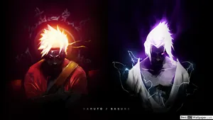 Neon Naruto And Sasuke Wallpaper