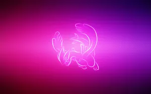 Neon Outline Of Lugia Wallpaper