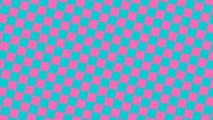 Neon Pink And Blue Checkered Wallpaper