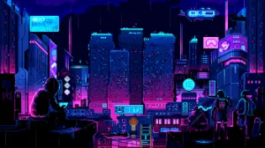 “neon Pixel City - Illuminating The Design