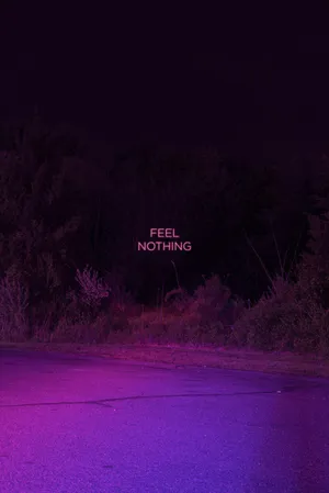 Neon Purple Iphone Feel Nothing Wallpaper