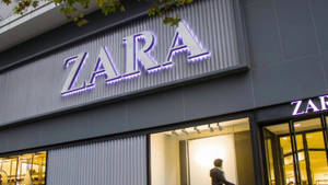 Neon Purple Zara Signage Wallpaper