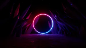 Neon Ring Google Desktop Wallpaper