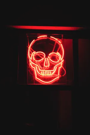Neon Skull Wallpaper
