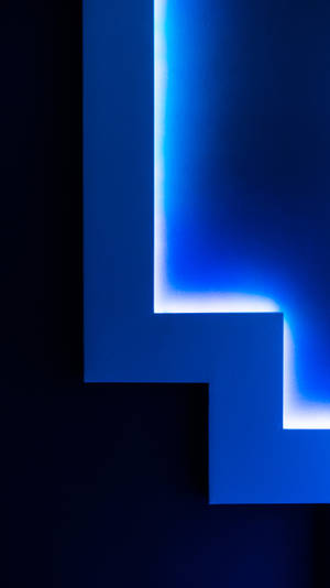 Neon Stairway Blue Abstract Wallpaper
