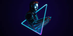 Neon Superhero Captain America Wallpaper