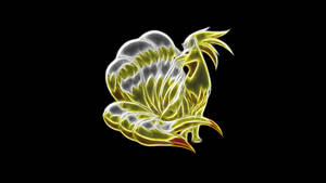 Neon Yellow Nine Tailed Fox Wallpaper