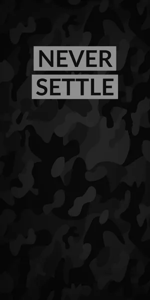Never Settle Black Camo Background Wallpaper