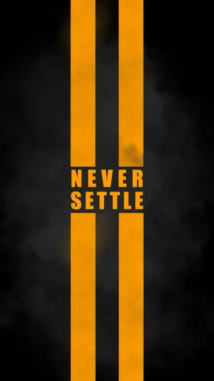 Never Settle Yellow Bars Wallpaper