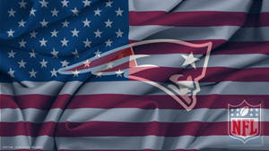 New England Patriots Logo In Flag Wallpaper