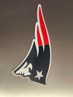 New England Patriots Logo Metallic Background Wallpaper