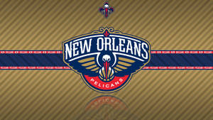 New Orleans Pelicans Brown Diagonal Pattern Wallpaper