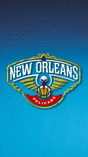 New Orleans Pelicans Dew Drops Pattern Wallpaper